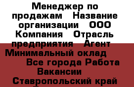 Менеджер по продажам › Название организации ­ ООО Компания › Отрасль предприятия ­ Агент › Минимальный оклад ­ 30 000 - Все города Работа » Вакансии   . Ставропольский край,Лермонтов г.